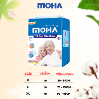 Tã Dán Dành Cho Người Già Moha bịch 10 miếng hàng Việ Nam,