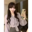 Áo Sơ Mi Nữ Công Sở Cổ Thắt Nơ Tiểu Thư, Áo Tay Bồng Chất Voan Tơ Cao Cấp Thanh Lịch Élan Sweet