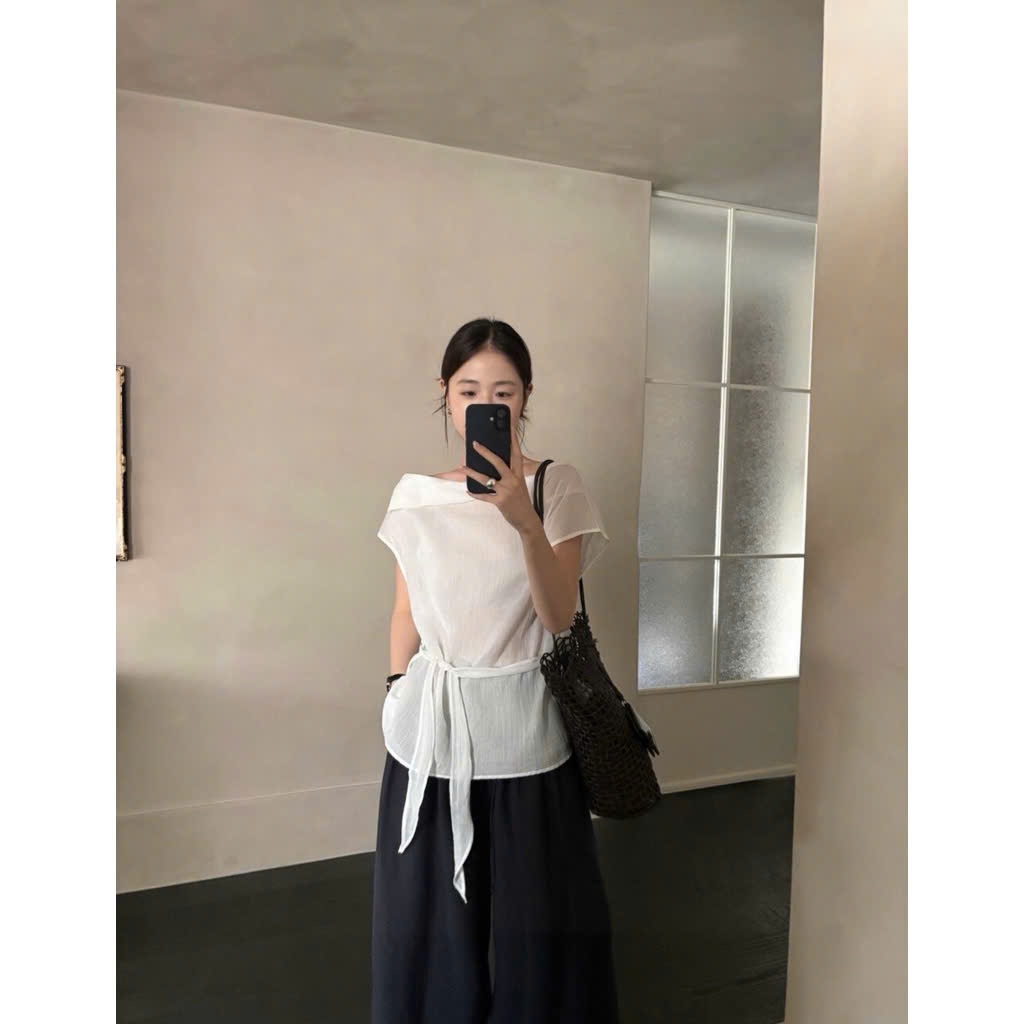 𝗡𝗶𝗻𝗶 - Áo Tơ kèm dây cột