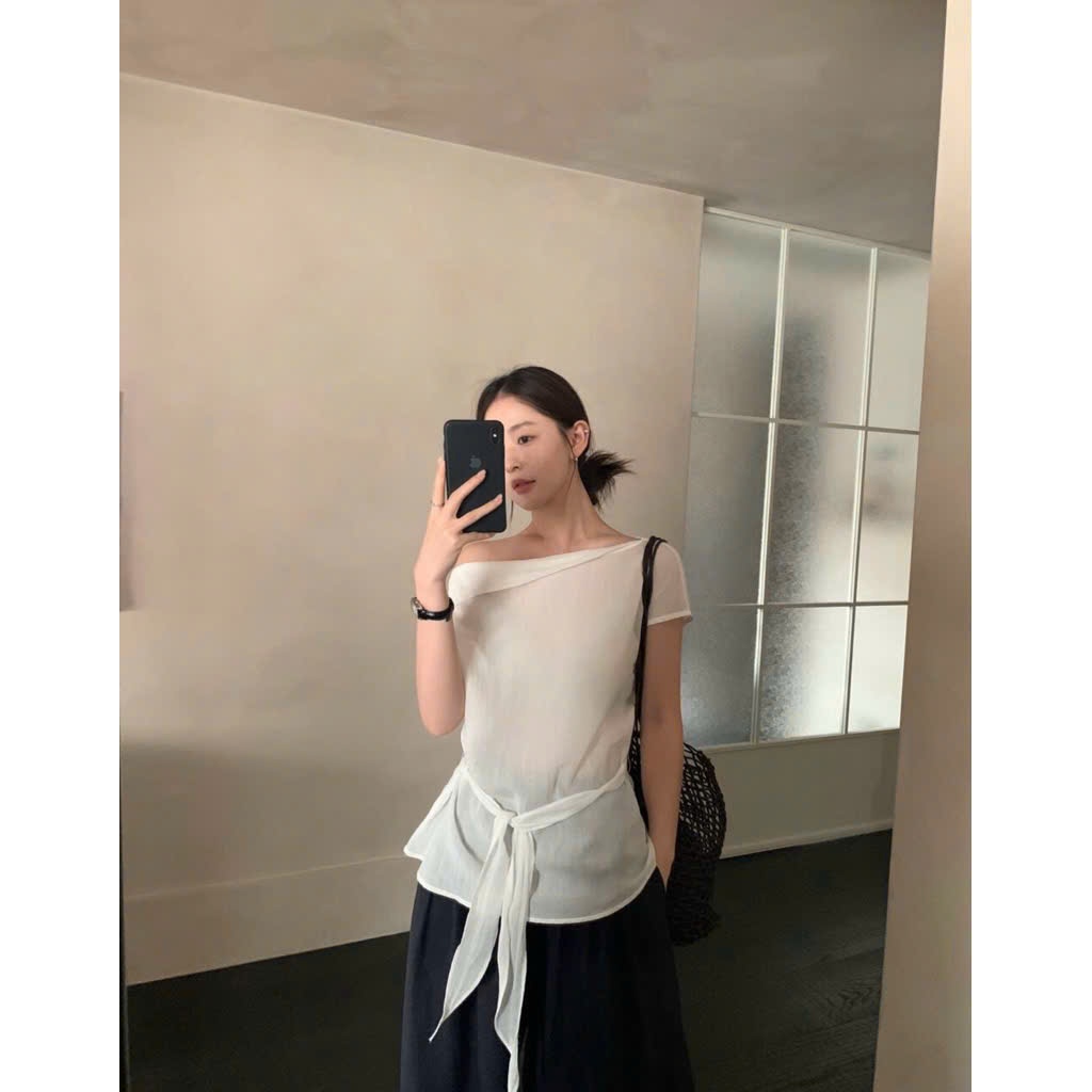 𝗡𝗶𝗻𝗶 - Áo Tơ kèm dây cột