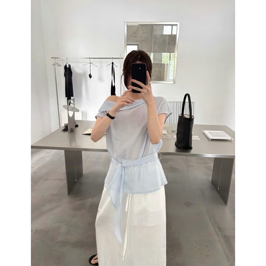 𝗡𝗶𝗻𝗶 - Áo Tơ kèm dây cột