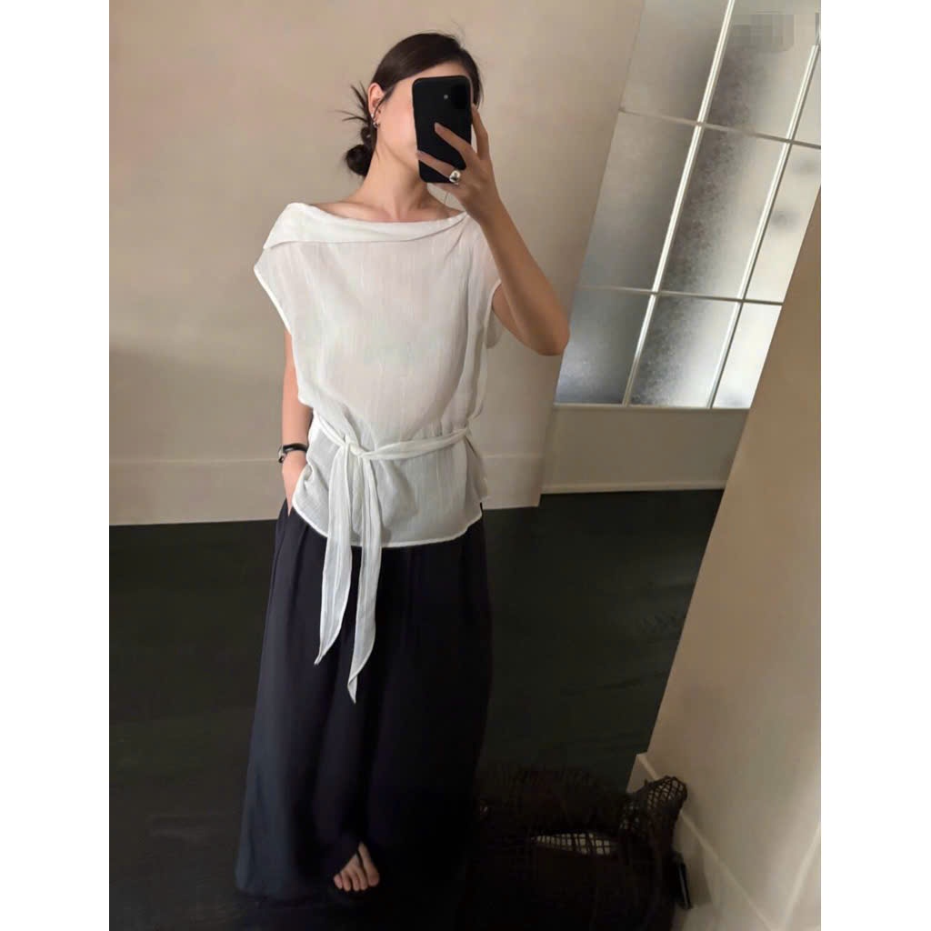 𝗡𝗶𝗻𝗶 - Áo Tơ kèm dây cột