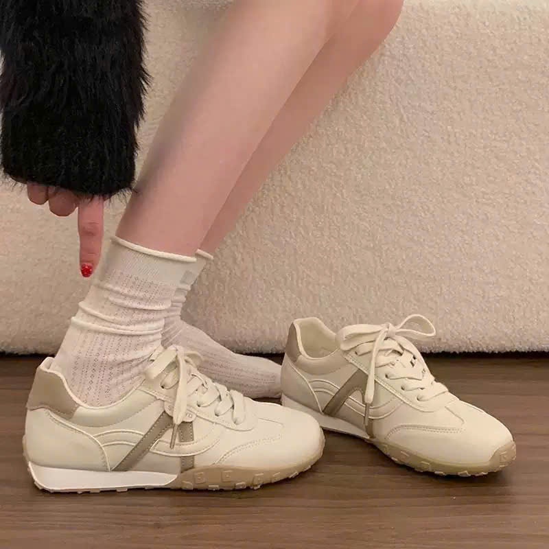 Giày sneaker thể thao unisex vải canvas trắng cổ thấp đế bánh mì G001_NT Shoes