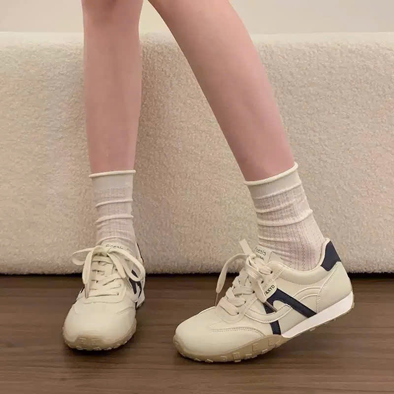 Giày sneaker thể thao unisex vải canvas trắng cổ thấp đế bánh mì G001_NT Shoes