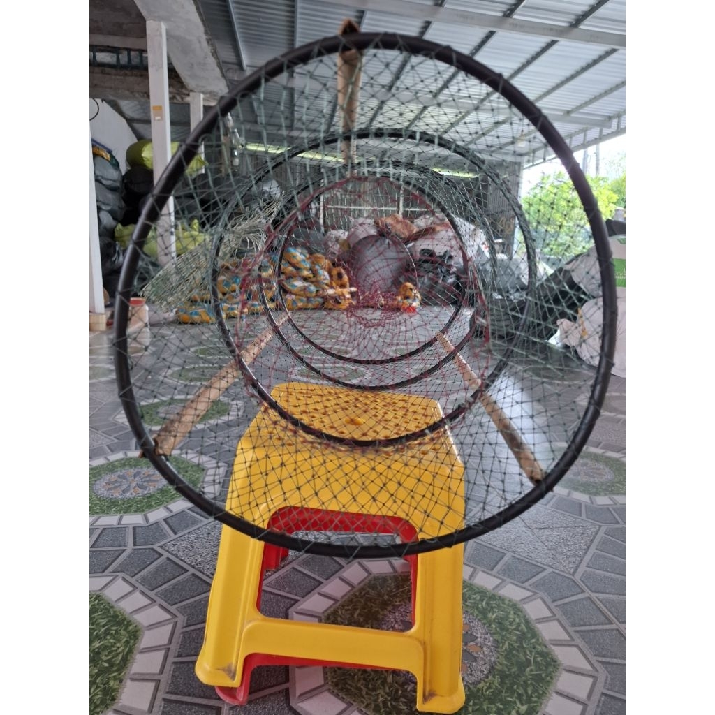 combo 10 lờ cá vành nhựa 8ly lưới cào thái 2p5 4 vành.
