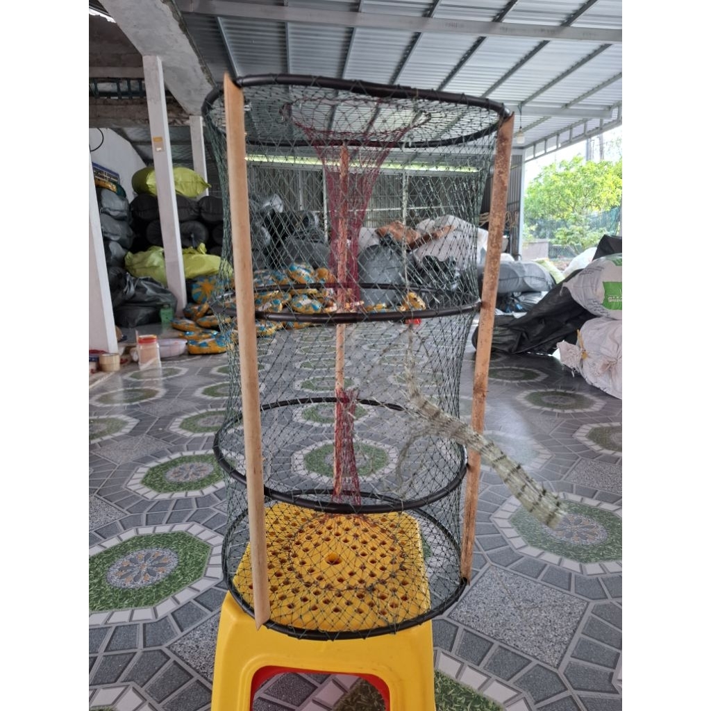 combo 10 lờ cá vành nhựa 8ly lưới cào thái 2p5 4 vành.