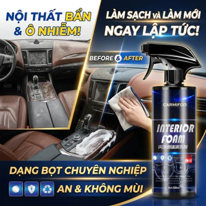 Dung dịch vệ sinh nội thất ô tô 500ml Phù hợp da thật, vải, nhựa và nhiều chất liệu nội thất khác