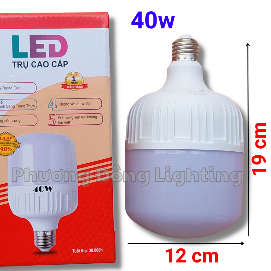 Bóng LED trụ cao cấp LOẠI TỐT 40W ĐỦ WÁT BẢO HÀNH 12 THÁNG