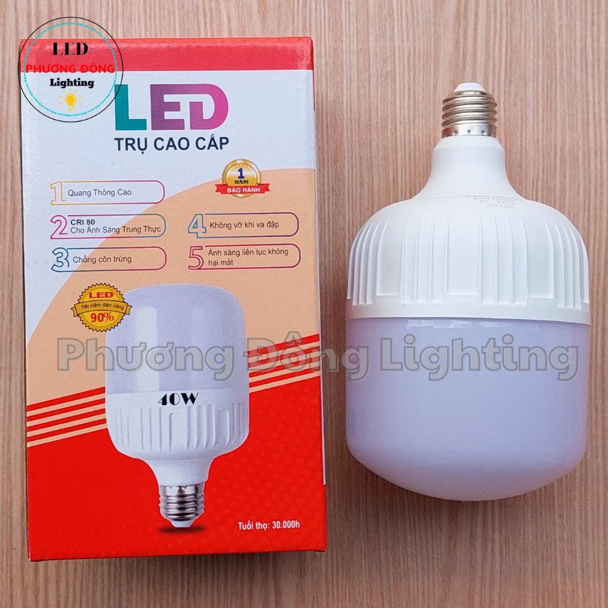 Bóng LED trụ cao cấp LOẠI TỐT 40W ĐỦ WÁT BẢO HÀNH 12 THÁNG