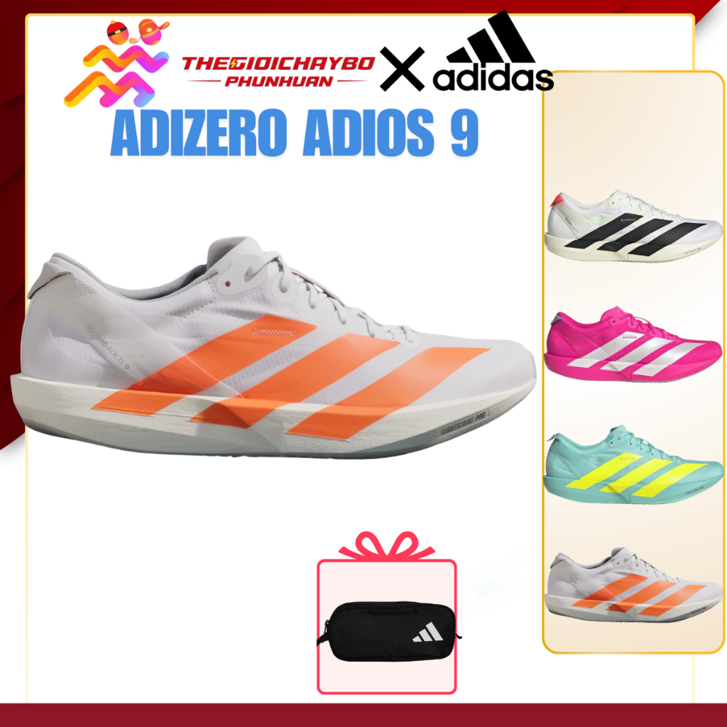Giày Chạy Bộ Nam Adidas Adizero Adios 9 Chính Hãng - Siêu Nhẹ, Đệm Lightstrike Pro