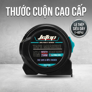 Thước Cuộn Lỗ Ban 2 Mặt JCTOP Black Kong S009 5M/7M 25MM, Lá Thước Dày Hơn 40%, Khóa Hãm Chắc Chắn
