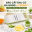 Máy Thái Lát Qcooker Thái Rau Củ Đa Năng Kèm 6 Lưỡi Dao èm Bảo Vệ Tay Cầm, Nạo Củ Quả