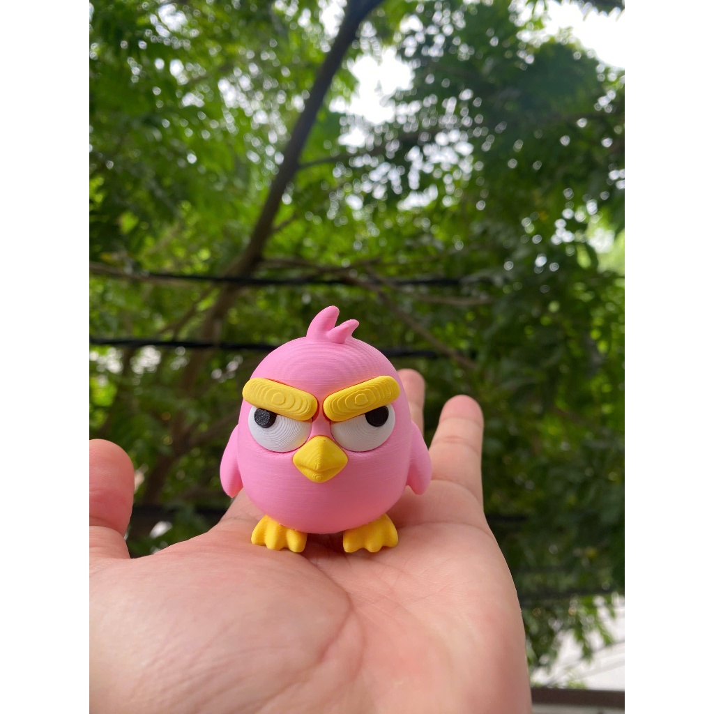 Móc Khóa Chim Bướng Bỉnh 3D, Phụ Kiện Treo Balo Túi Xách Chìa Khóa, Quà Tặng Dễ Thương
