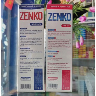 Dung dịch xịt vệ sinh mũi Zenko (Dược phẩm Nhất Nhất) - Bảo vệ mũi, ngừa khô mũi, nghẹt, sổ mũi, đau xoang