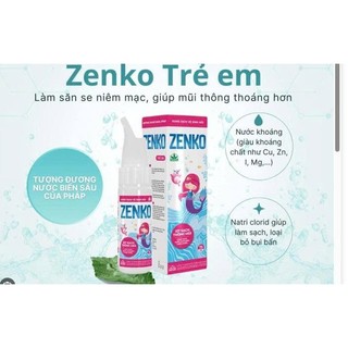 Dung dịch xịt vệ sinh mũi Zenko (Dược phẩm Nhất Nhất) - Bảo vệ mũi, ngừa khô mũi, nghẹt, sổ mũi, đau xoang