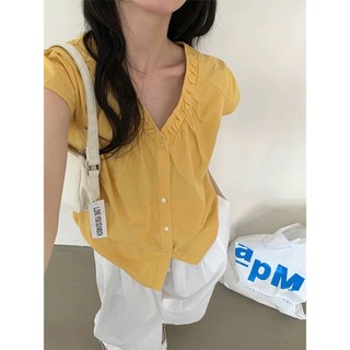 𝗘𝗺𝗲𝗺 𝗟𝗶𝗻𝗲𝗻-| LYLINEN | Áo Linen cổ V
