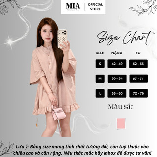 Áo sơ mi chấm bi form rộng MIA nữ tay lỡ phong cách tiểu thư Hàn Quốc cực xinh hè A20