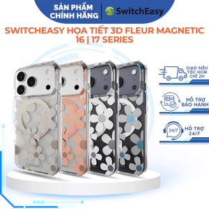 Ốp [ Chống Sốc 4m ] SwitchEasy Họa Tiết 3D Fleur| Style M Pattern Hỗ Trợ Sạc Từ Tính Chính Hãng cho iP 17/16 Series