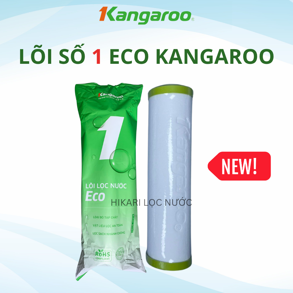 Lõi Lọc Thô Số 1 Kangaroo PP 5 Micron Mẫu Mới ECO Chính Hãng Dành Cho Máy Lọc Nước RO