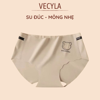 Set Quần lót nữ đúc su mỏng nhẹ không lộ viền khắc lazer họa tiết gấu cute, cạp lưng băng chữ co giãn Q 1271 BC_CHIC