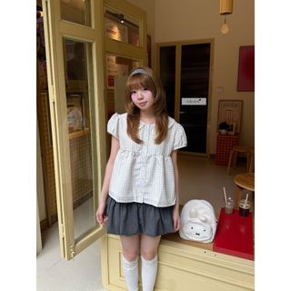 Chân váy ngắn dáng bí 𝐁𝐥𝐮𝐬𝐡𝐲 𝐒𝐤𝐢𝐫𝐭 nhienhienvintage NCV00023