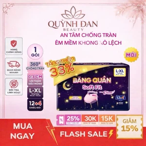 Diana Băng Quần Soft Fit size S-M/ M-L/ L-XL Gói 12 Tặng 4 cái