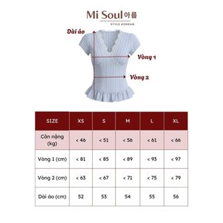 Áo Sơ Mi Cổ V Viền Ren Phối Bèo Xanh Babyblue Hot Trend, Áo Kiểu Tôn Eo Xương Quai Xanh MiSoul 524