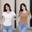 Áo Thun Nữ Freesize Bigsize Phom Áo Croptop Ôm Body Tôn Dáng ,Áo Thun Kiểu Chất Thun Gân Co Giãn G13