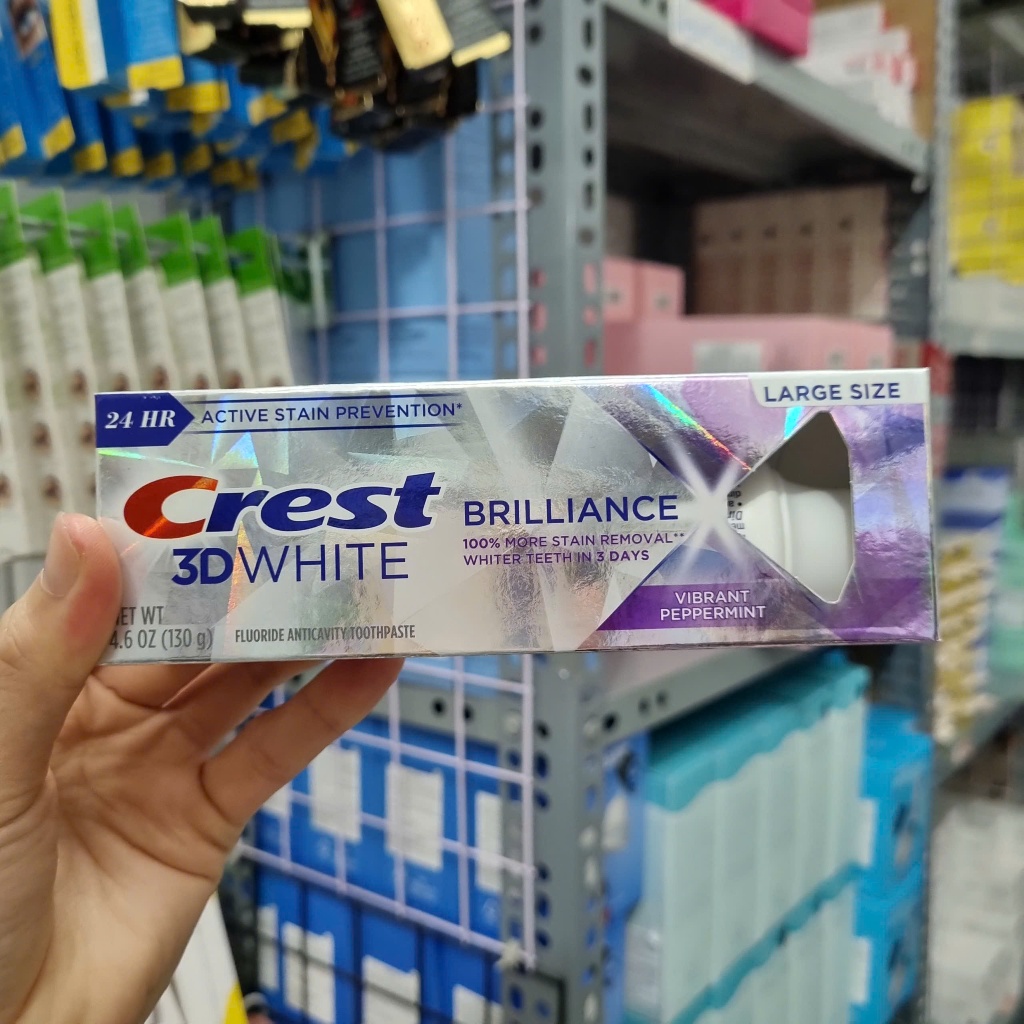 Kem Đánh Trắng Răng Crest 3D White Radiant Mint/ Advanced Whitening / Deep Clean/ Pro Health Advanced Đủ Mùi Hương