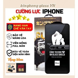 COMBO 5 Cường Lực kingkong iPhone Full Keo 9H Chống Vân Tay – Dán Mượt Không Bọt – Combo Giá Rẻ
