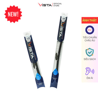 Gạt Mưa Vista Thân Mềm Cao Cấp - Ecoflat - Tiêu Chuẩn Cho Xe Ô Tô BAIC Beijing X7 - Lưỡi Silicon - Tiêu Chuẩn Châu Âu
