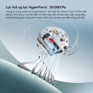 [ROBOROCK] Roborock Qrevo Curv 2 Flow robot hút bụi lau sàn - Lực hút 20000 Pa - Bảo Hành 2 năm