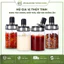 Hũ gia vị thủy tinh 250ml kèm thìa nắp kín chống ẩm thiết kế tiện lợi dùng nhà bếp