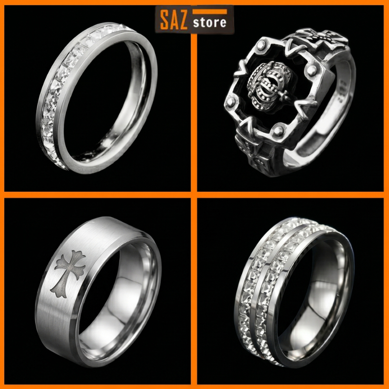 Titanium Steel Ring, adjustable by SAZ STORE
