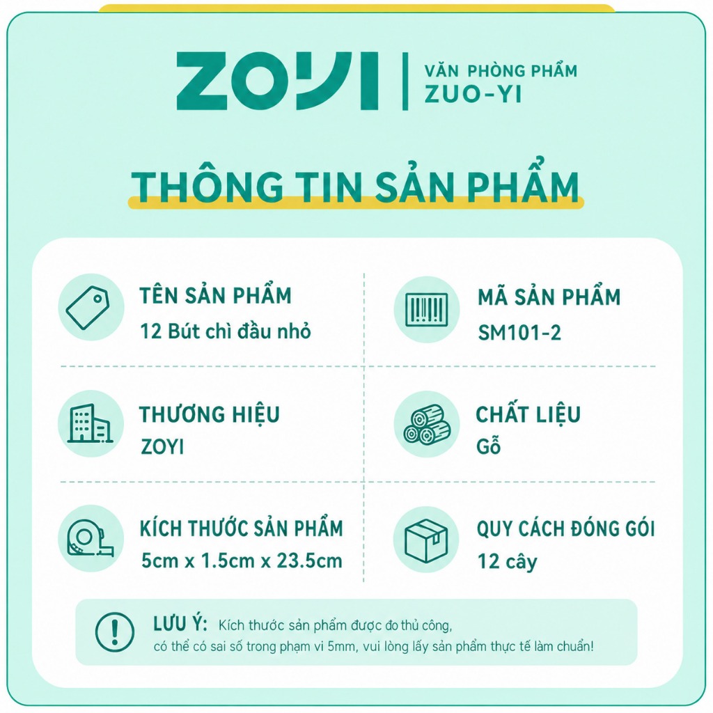 Bộ 12 Bút Chì Gỗ Tam Giác ZOYI HB 2B Kèm Gôm Và Chuốt Bút Chì Cho Bé Luyện Viết