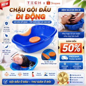 Chậu Gội Đầu Tại Giường Có Đệm Silicon Cao Cấp Cho Bà Bầu, Người Già, Người Bệnh, Trẻ Em Tiện Lợi