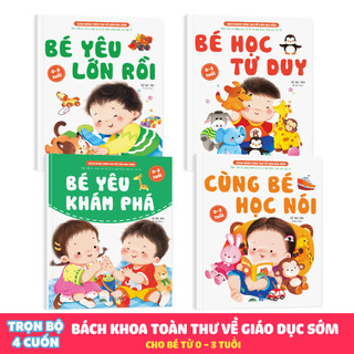 [TẶNG SÁCH] COMBO 4 Quyển Thơ, Truyện, Đồng Dao, Câu Đố + COMBO 4 Cuốn Bách Khoa Toàn Thư Giáo Dục Sớm