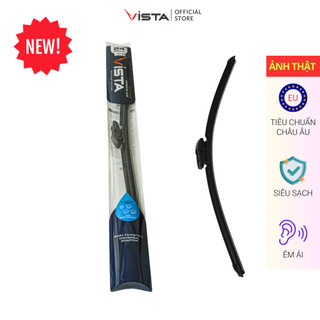 Gạt Mưa Vista Thân Mềm Cao Cấp - Ecoflat - Tiêu Chuẩn Cho Xe Ô Tô Honda City - Lưỡi Silicon - Tiêu Chuẩn Châu Âu