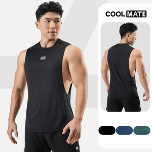 Áo ba lỗ nam Drop Arm Gym thể thao vải Mesh Peach co giãn thấm hút Coolmate