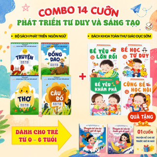 [TẶNG SÁCH] COMBO 4 Quyển Thơ, Truyện, Đồng Dao, Câu Đố + COMBO 4 Cuốn Bách Khoa Toàn Thư Giáo Dục Sớm