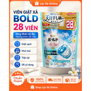 Viên giặt xả Bold Nhật Bản – 3 mùi thơm mát, tiện lợi, sạch sâu, túi 27–28 viên