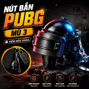 Nút Bấm PUBG Mũ 3 Kiêm Móc Khóa – Bấm Nhạy, Kẹp Chắc, Nhỏ Gọn, Thiết Kế Độc Đáo