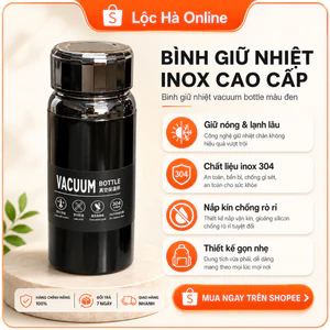 Bình Giữ Nhiệt Inox 304 Cao Cấp – 600ml, Chống Nhiệt, Giữ Lạnh & Nóng Lâu