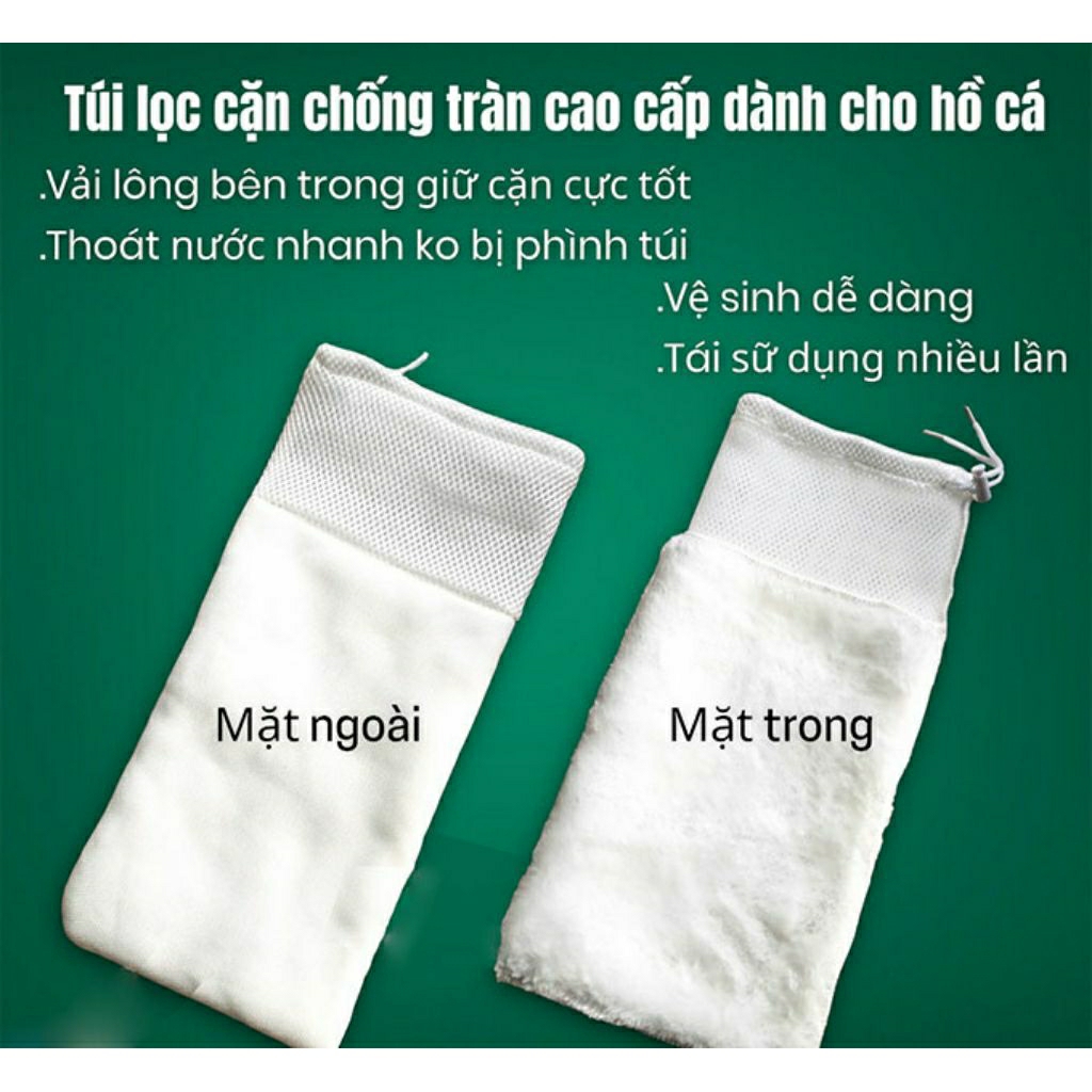 TÚI LỌC CHỐNG TRÀN, LỌC CẶN HỒ CÁ.