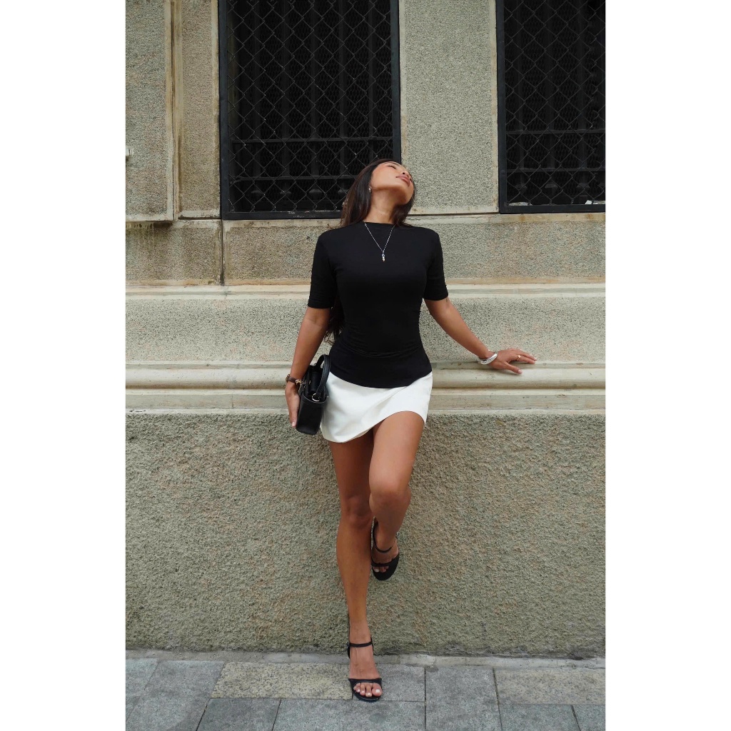 ÁO KÍN ĐÁO + CƠ BẢN SKIRT