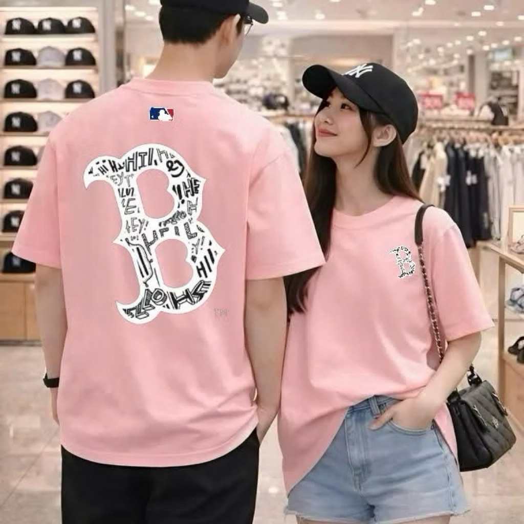 Áo Phông MLB nam nữ cao cấp 100% cotton co giãn 2 chiều, mềm mại thấm hút mồ hôi - B Trắng