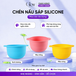 Combo Chén Silicon Nấu Sáp Wax Lông GLOWWAXING + 100gr Sáp Wax Lông Ngẫu Nhiên Premium CHE TÊN