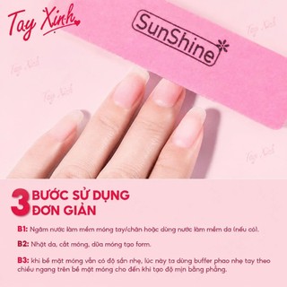 Phao Mịn Chà Móng Tay Xinh 2 Mặt 100/180 - Buffer Dũa Móng Xốp Mini, Làm Mịn Bề Mặt Móng, Dụng Cụ Nail Chuyên Nghiệp