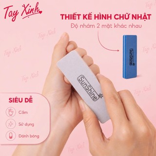 Phao Mịn Chà Móng Tay Xinh 2 Mặt 100/180 - Buffer Dũa Móng Xốp Mini, Làm Mịn Bề Mặt Móng, Dụng Cụ Nail Chuyên Nghiệp