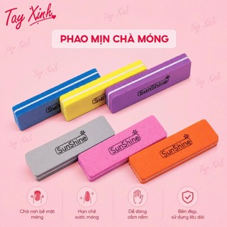 Phao Mịn Chà Móng Tay Xinh 2 Mặt 100/180 - Buffer Dũa Móng Xốp Mini, Làm Mịn Bề Mặt Móng, Dụng Cụ Nail Chuyên Nghiệp